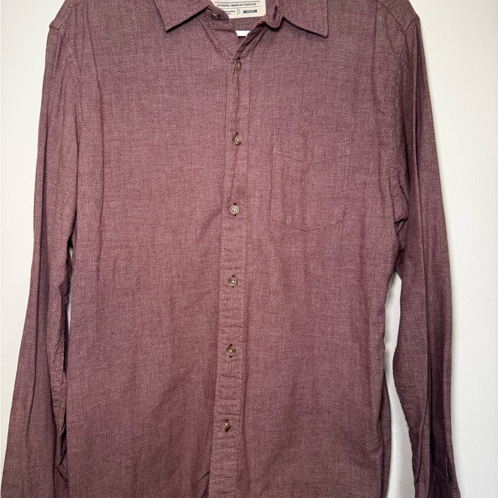 Urban Pipeline Men's Maroon Casual Button-Down Shirt
